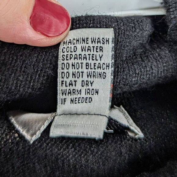 Carducci Blouse Knit Turtle Neck Long Sleeve Pullover Sweater Black Size Large - Picture 6 of 9